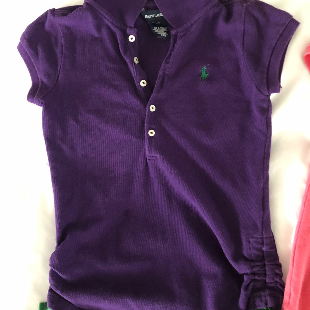 Ralph Lauren polo shirt, tie on sides. Size 7